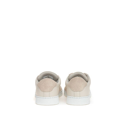 Elegant Beige Leather Sneakers