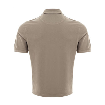 Beige Cotton Polo Shirt - Timeless Elegance