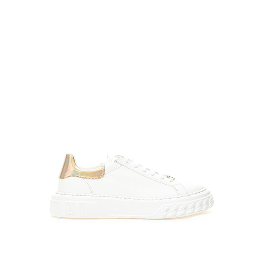 Elegant White Leather Sneakers