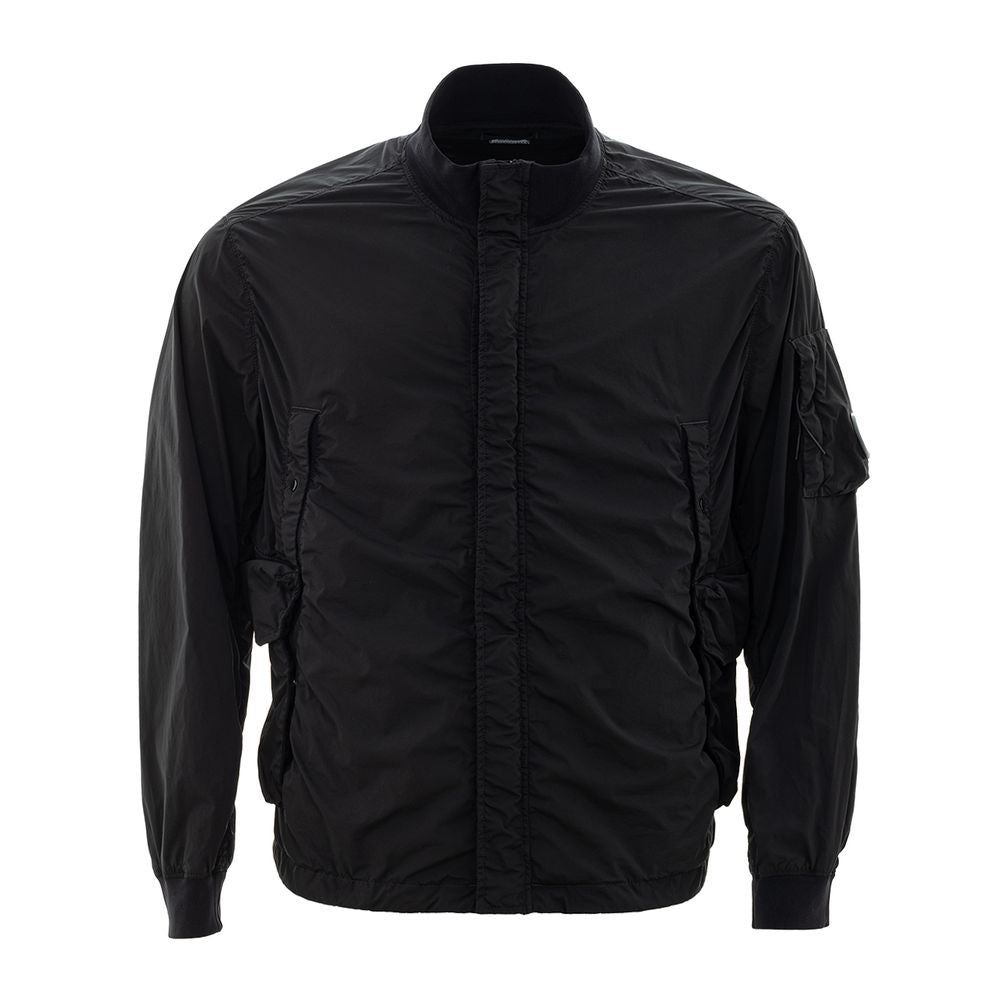 Sleek Polyamide Black Jacket for Men