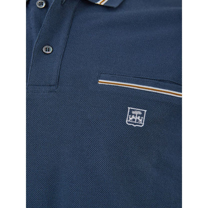 Elegant Blue Italian Cotton Polo Shirt