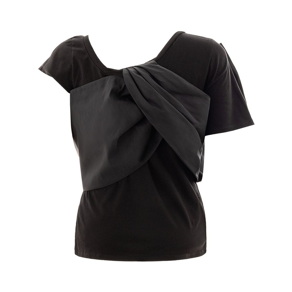 Black Cotton Tops & T-Shirt