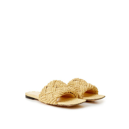 Beige Raffia Elegance Sandals