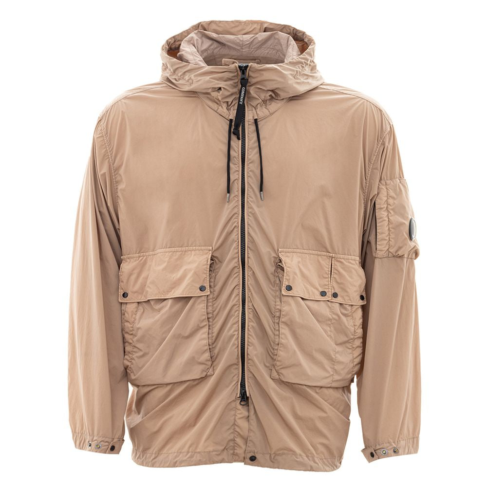 Elevated Urban Style Beige Polyamide Jacket