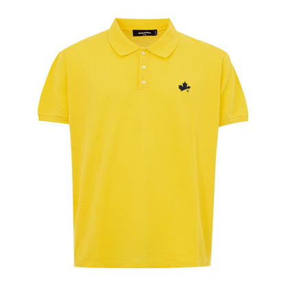 Radiant Yellow Cotton Polo For Men