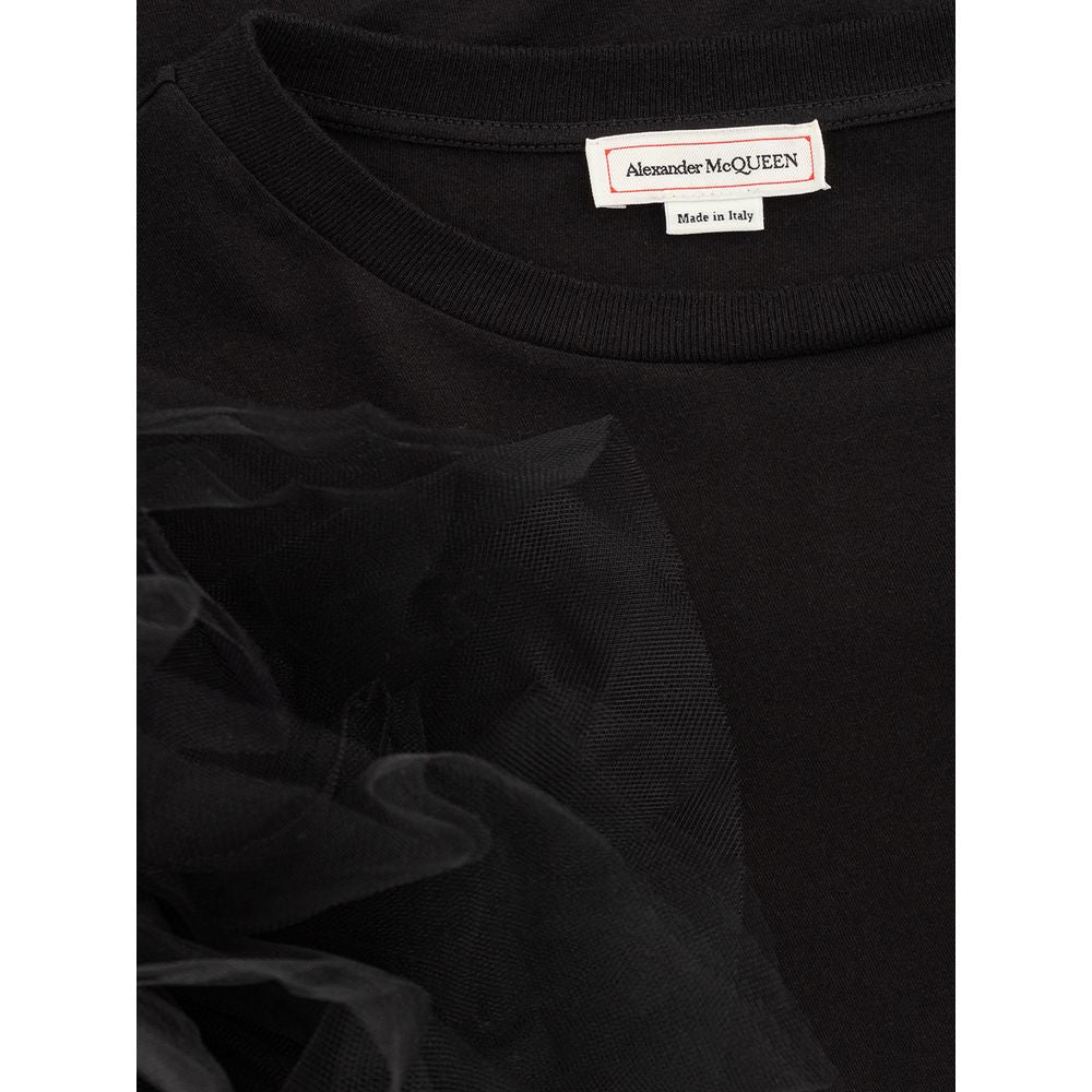 Black Cotton Tops & T-Shirt