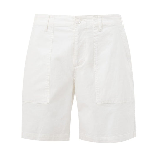 Elegant White Cotton Shorts for Men