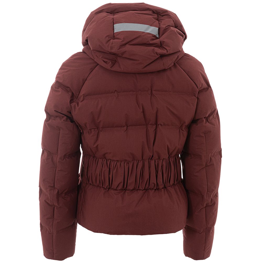 Elegant Bordeaux Cotton Jacket for Women