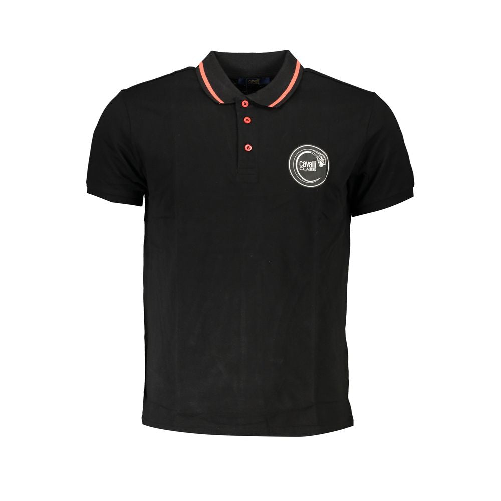 Black Cotton Polo Shirt