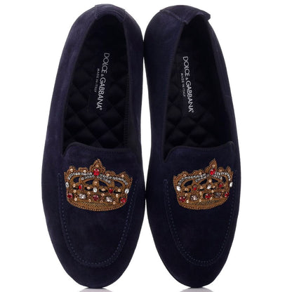 Blue Leather Di Calfskin Loafer