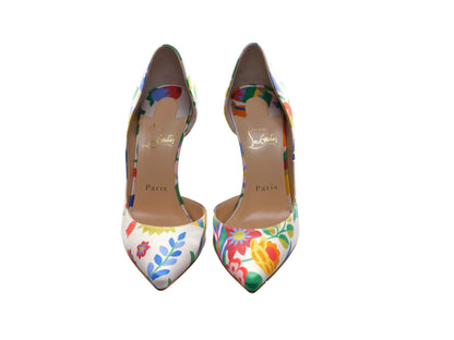 Iriza 100 Floral Crepe Satin High Heel Pumps