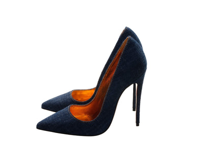 So Kate 120 Denim High Heel Pumps