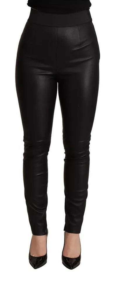 Black Skinny Leggings Leather Pants