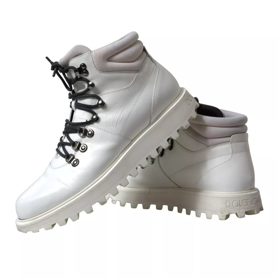 White Vulcano Trekking Ankle Boots Men Shoes