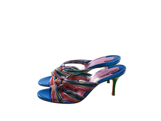 Multitaski 70 Multicolour Leather Kitten Heel Sandals