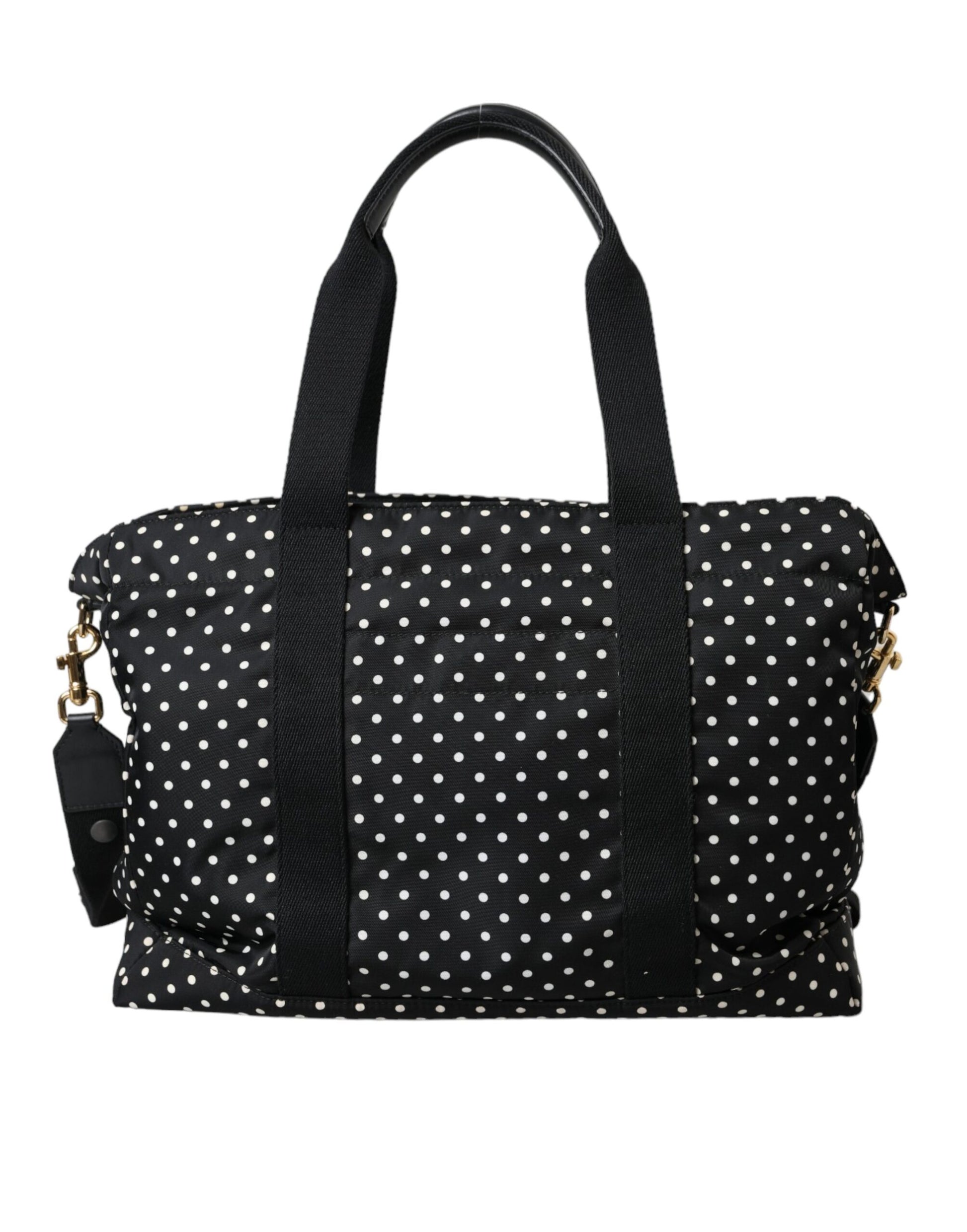 Black Polka Dot Changing Mat Baby Duffle Bag