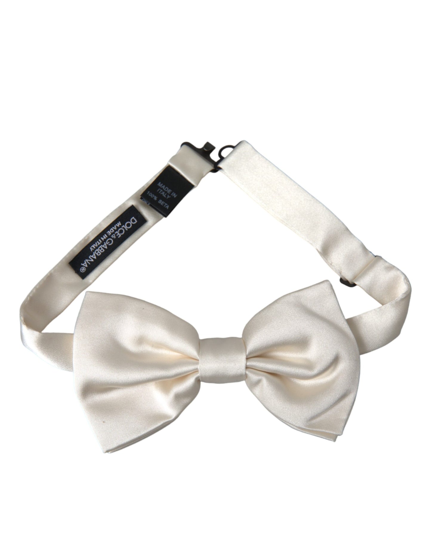 Off White Silk Adjustable Neck Men Bow Tie