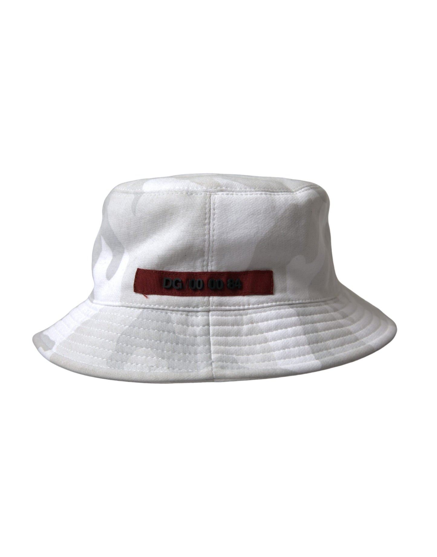 White Camouflage Cotton Bucket Hat Men