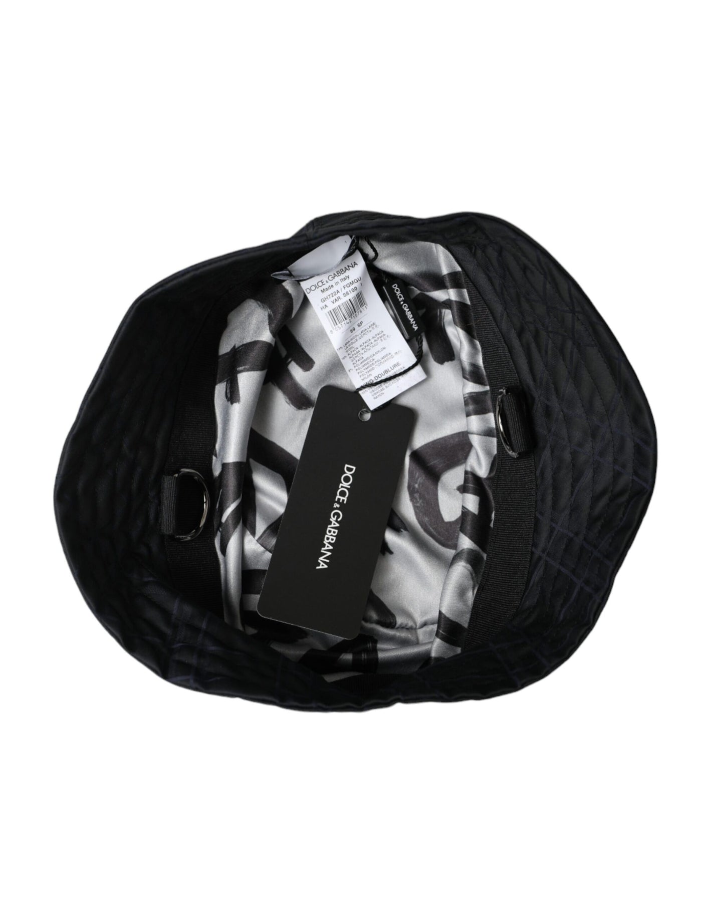 Black Wool Blend Cap Bucket Hat Men