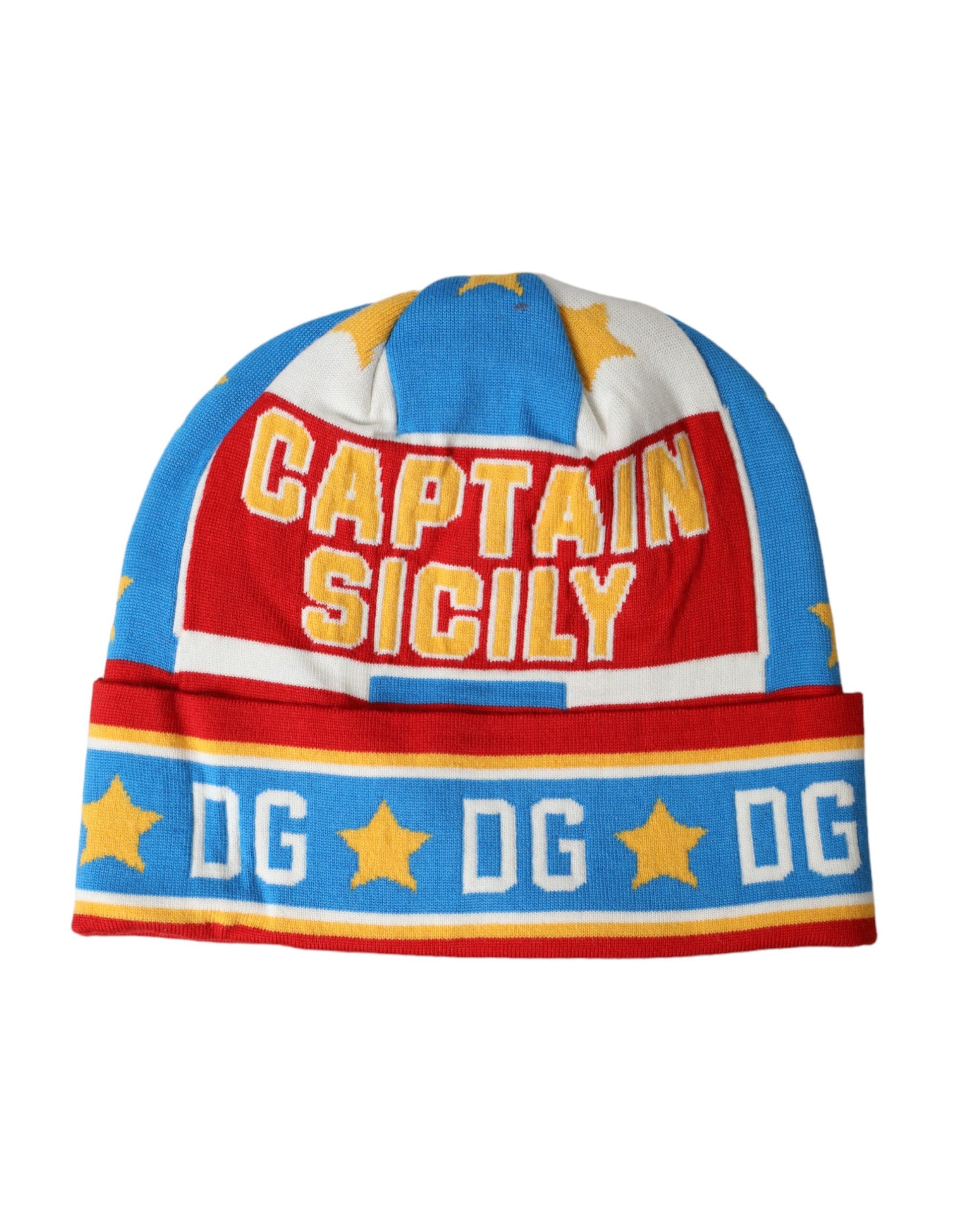 Multicolor DG Sicily Print Winter Beanie Hat