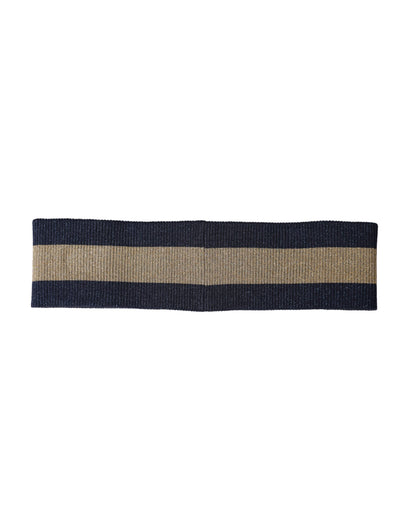 Black Gold Jacquard Viscose Head Band Hat Men