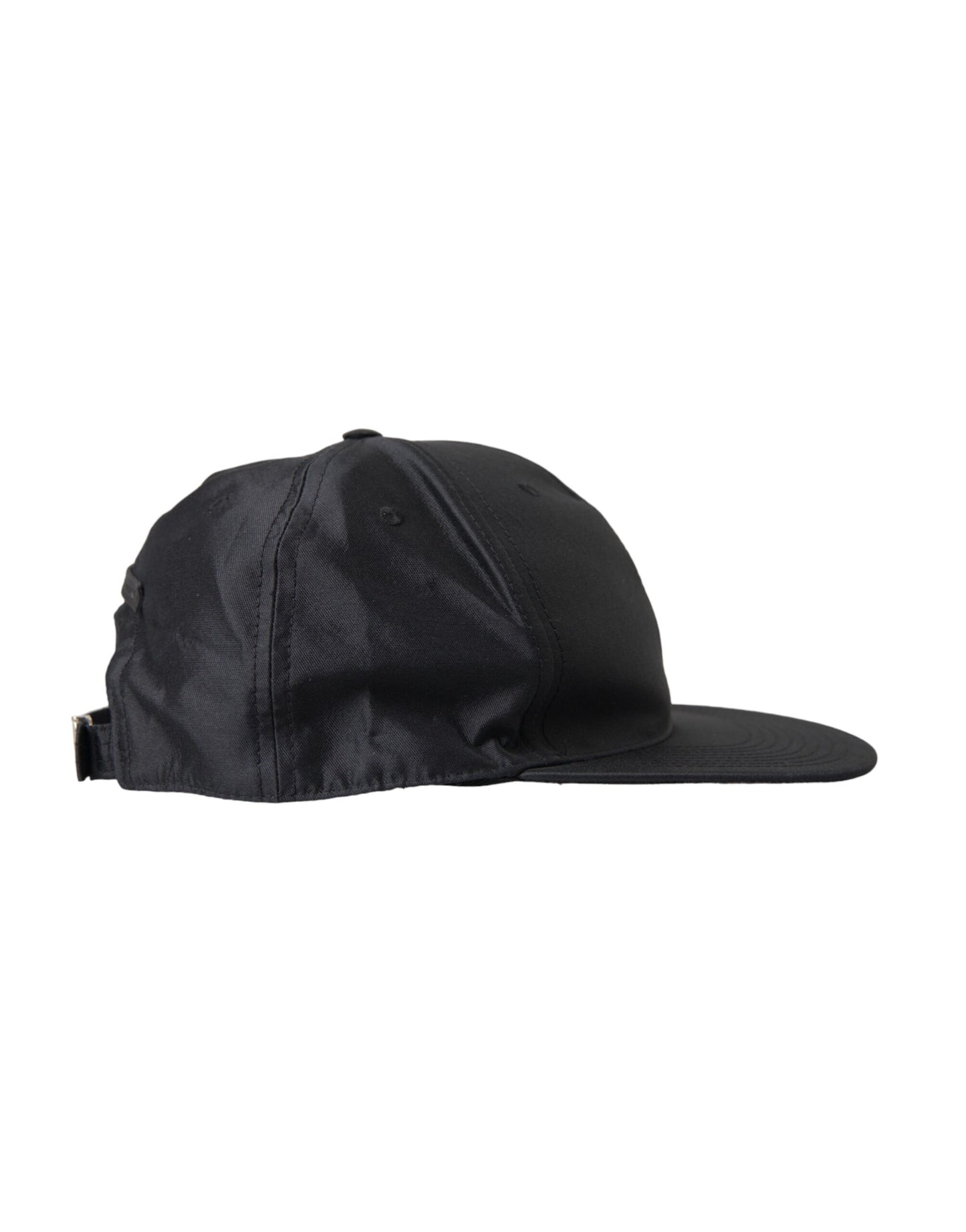 Black Silk Cotton Logo Baseball Hat Men