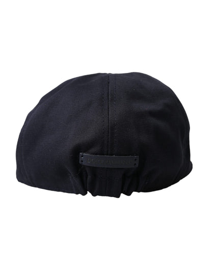 Dark Blue Cotton Cloth Newsboy Hat Men