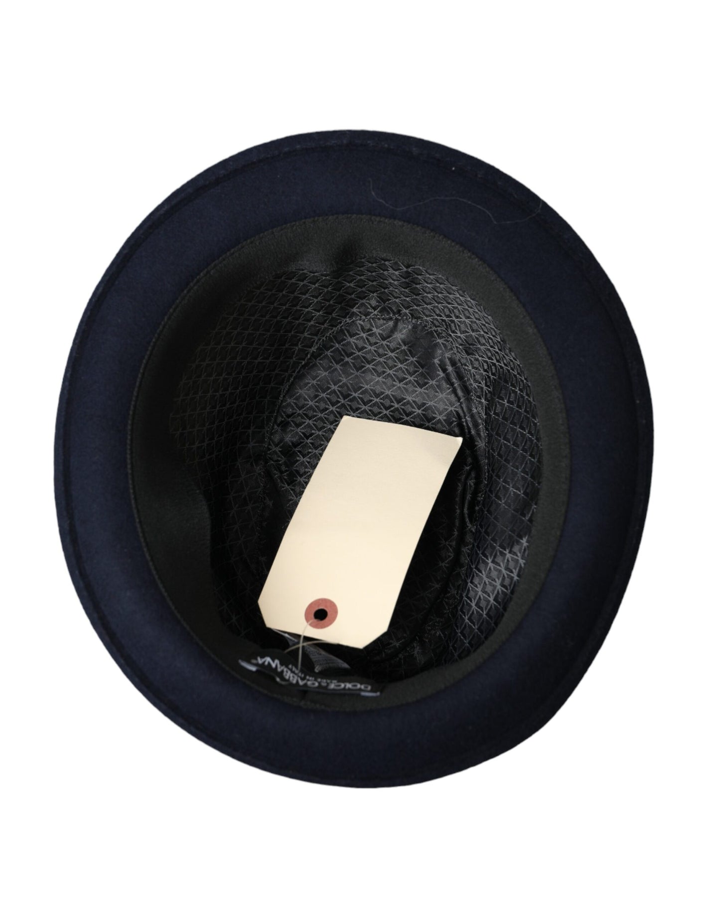 Dark Blue Wool Fedora Wide Brim Hat Men