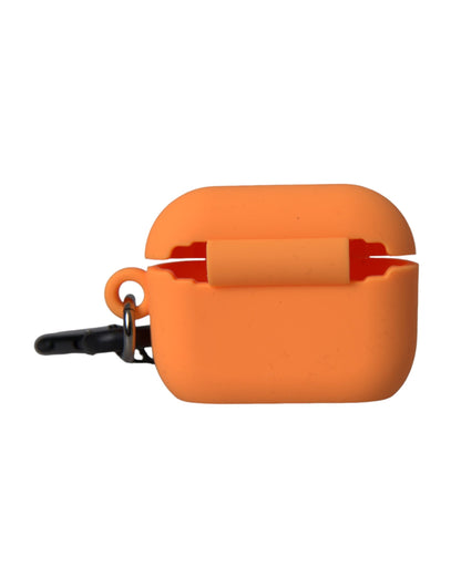 Orange Silicone Embossed Logo Airpods Case