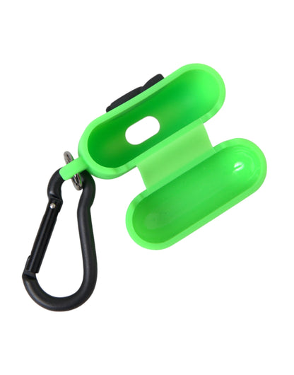 Neon Green Silicone Logo Embossed Airpods Case