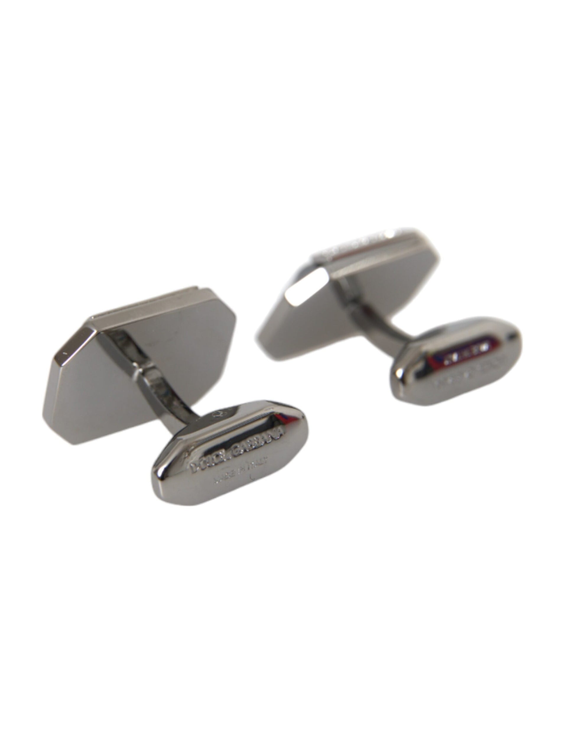 Silver Plated Brass Pin Crystal Cufflinks