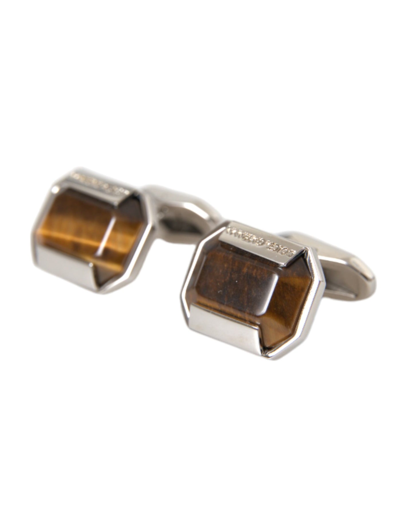 Silver Plated Brass Pin Crystal Cufflinks