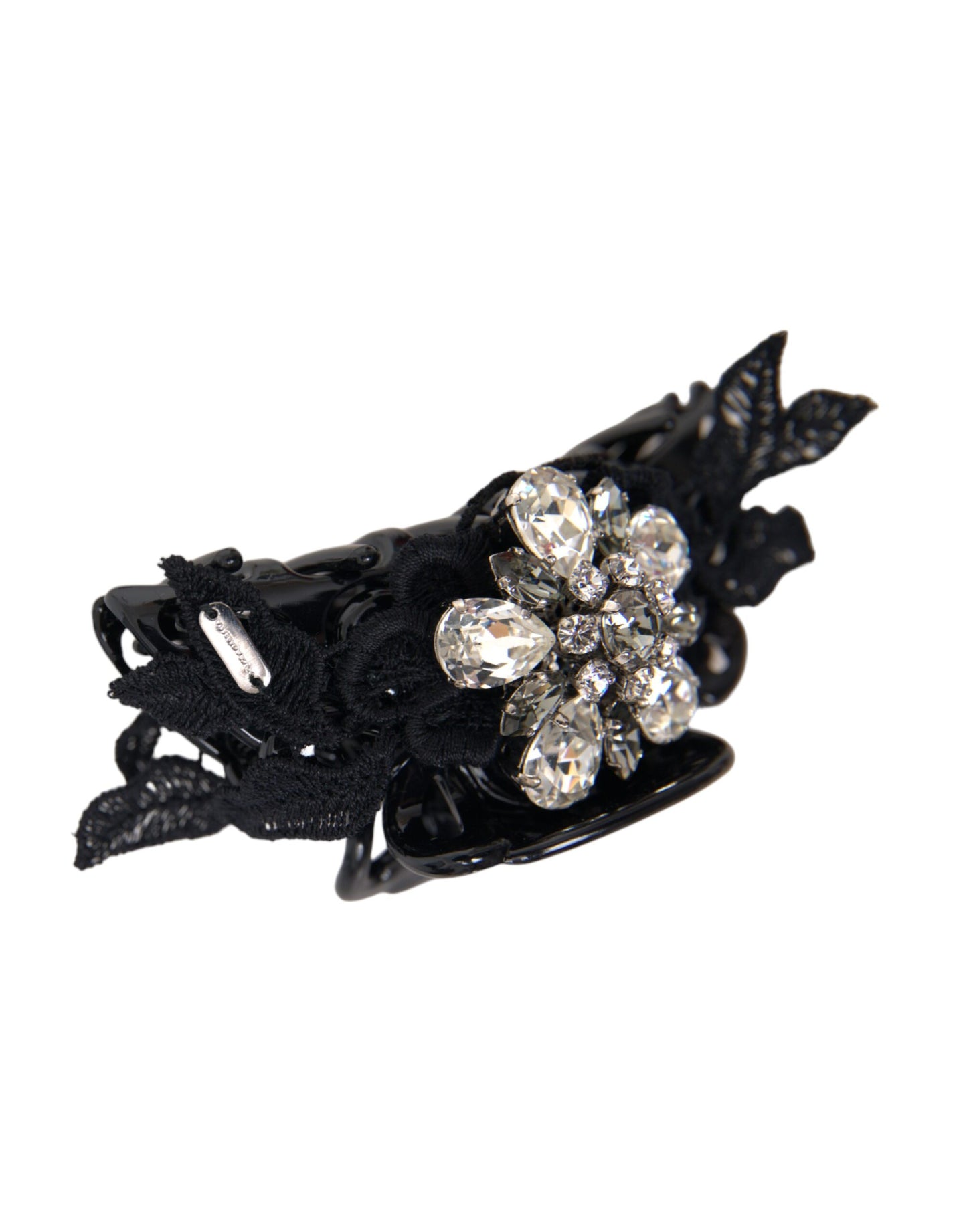 Black Plastic Crystal Jewelry Brooch Hair Pin