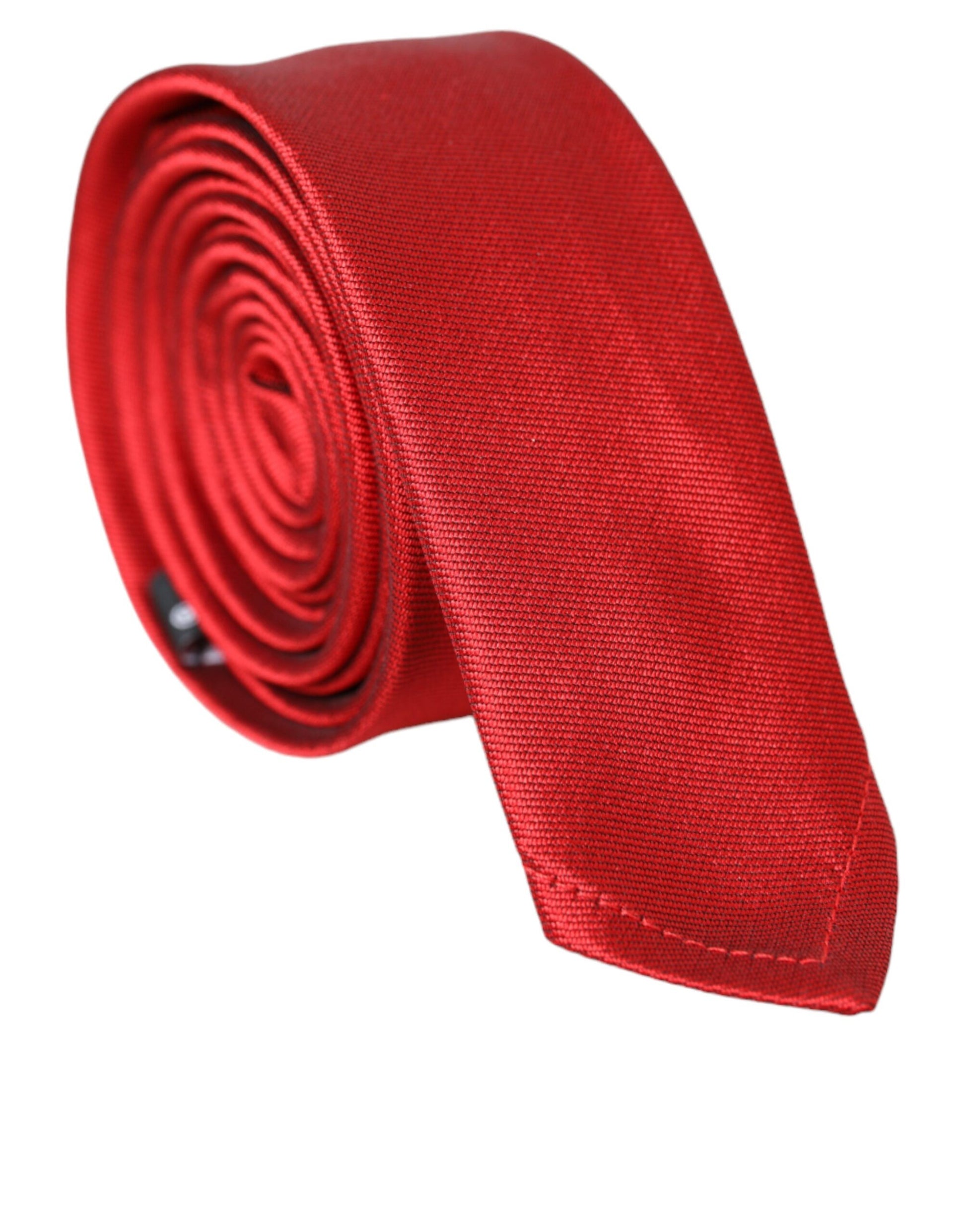 Red Solid Silk Adjustable Tie Men