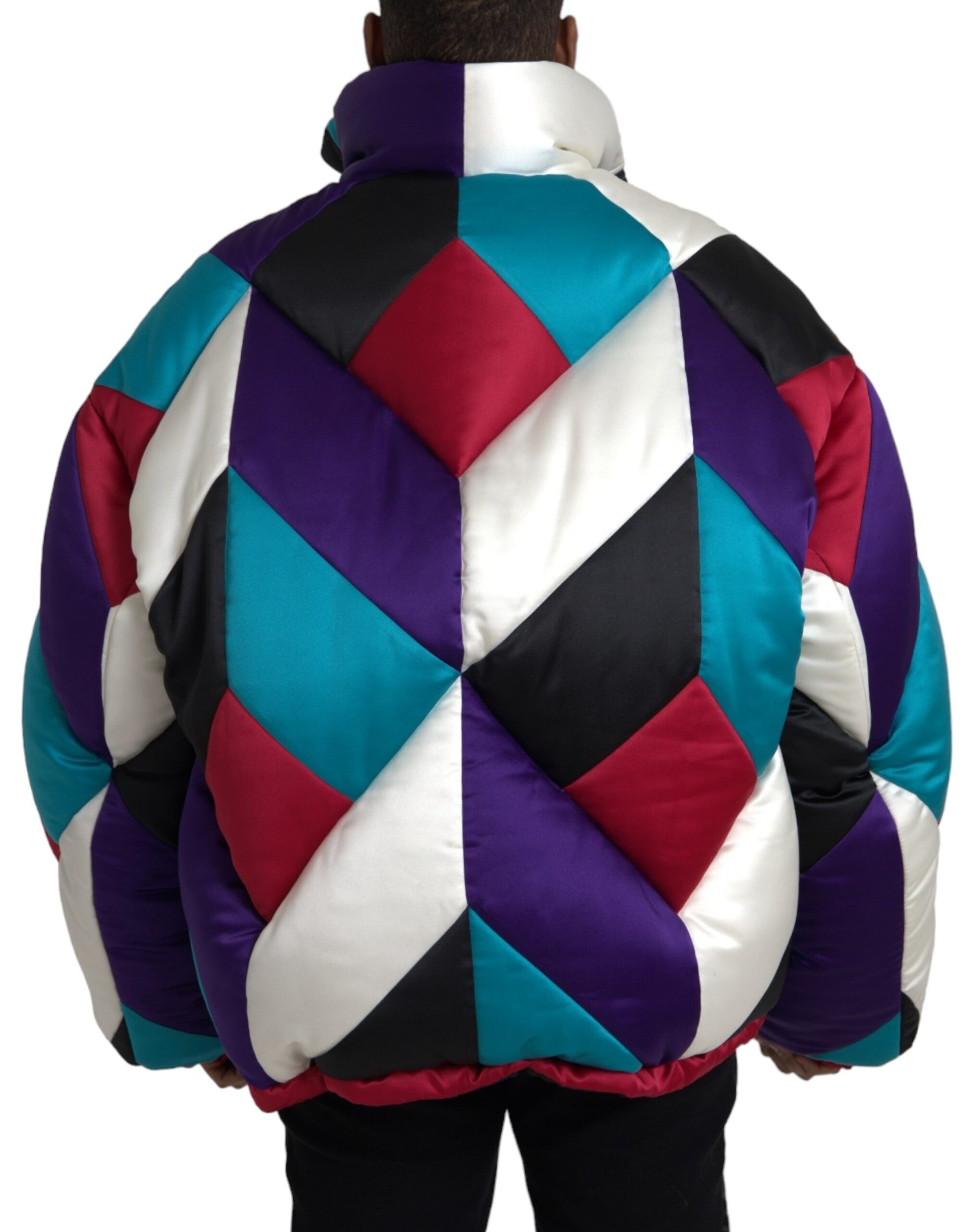 Multicolor Logo Windbreaker Puffer Jacket