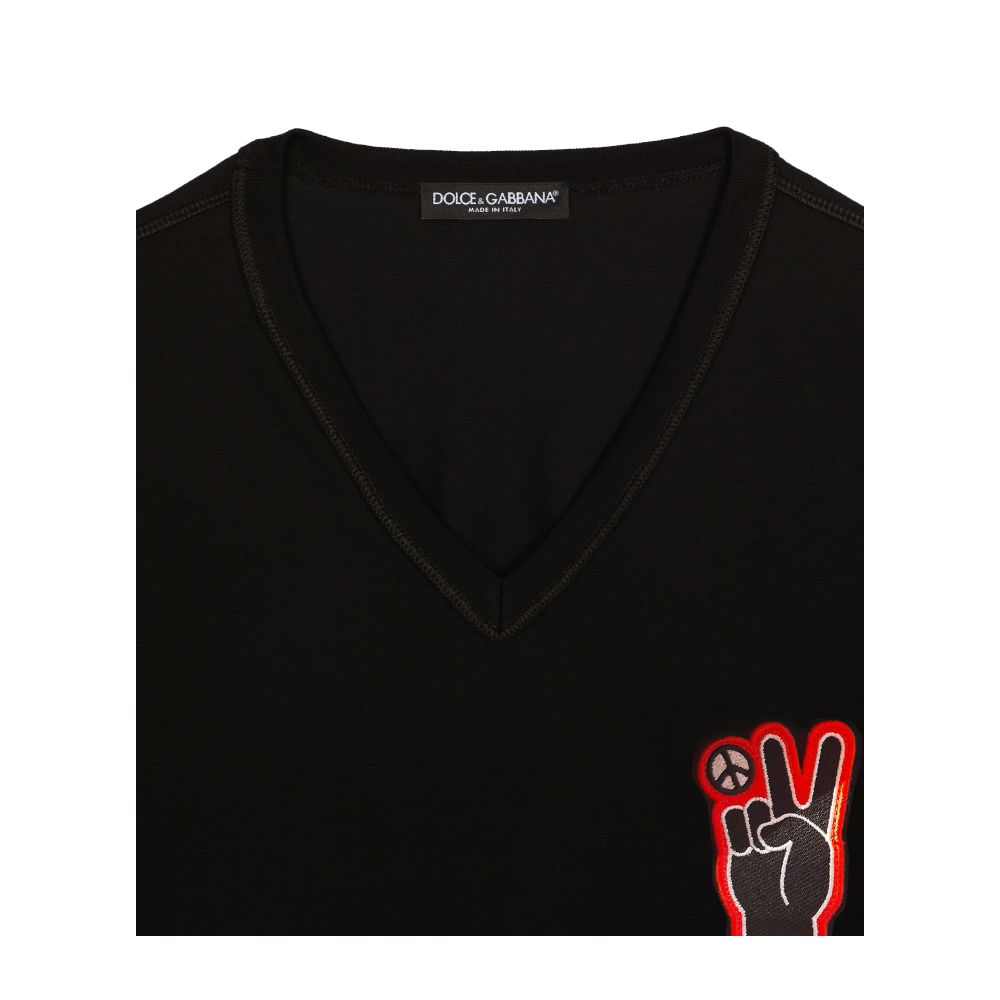 Black Cotton T-Shirt