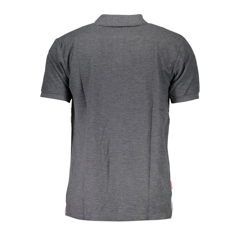 Gray Cotton Polo Shirt