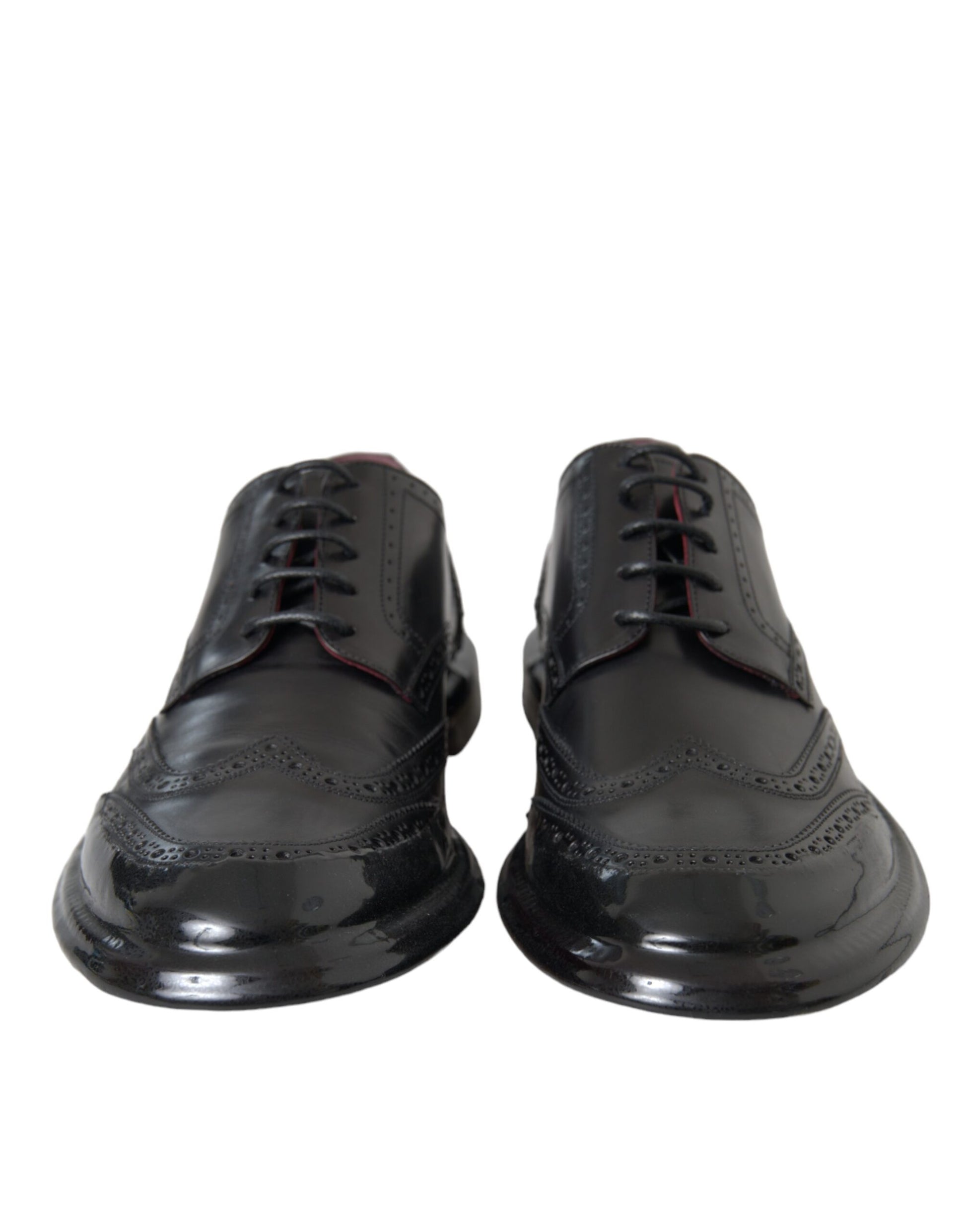 Black Leather Oxford Wingtip Formal Men Shoes