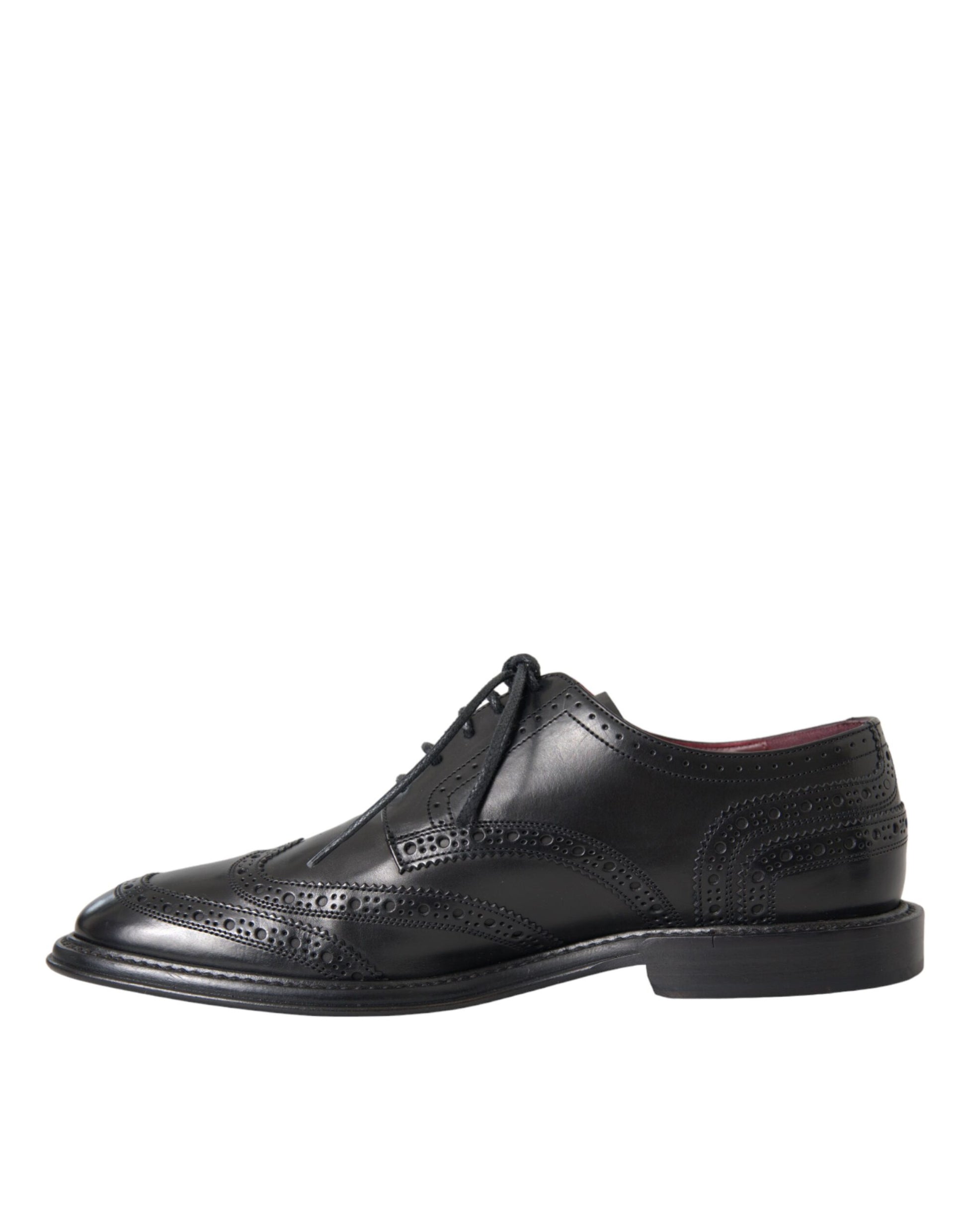 Black Leather Oxford Wingtip Formal Men Shoes