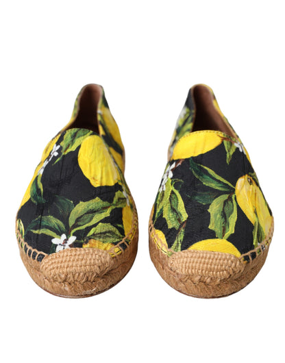 Multicolor Lemon Slip On Espadrilles Shoes