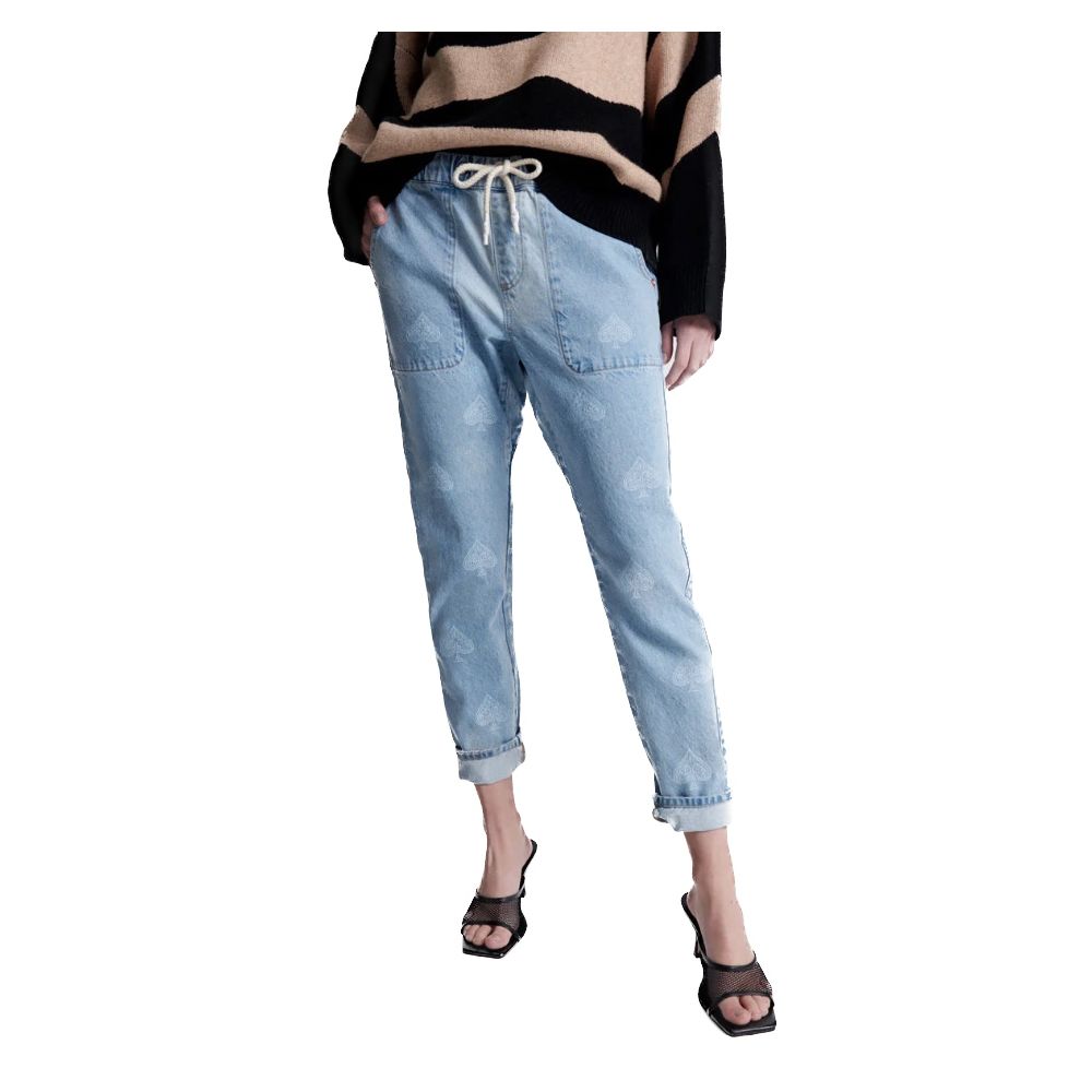 Light Blue Cotton Jeans & Pant