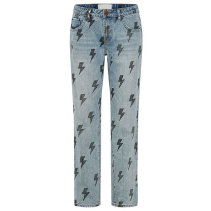 Light Blue Cotton Jeans & Pant