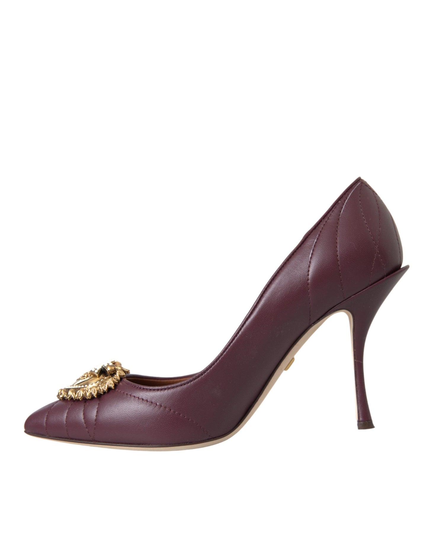 Bordeaux Leather Heart DEVOTION Pumps Shoes