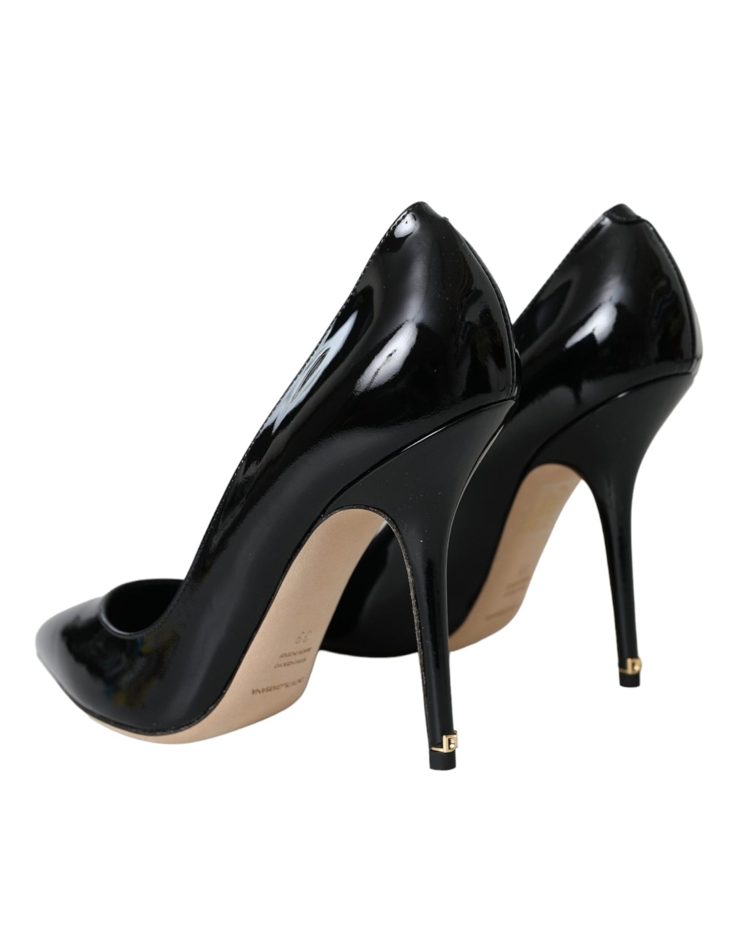 Black Patent Leather Bellucci Pumps Heels Shoes