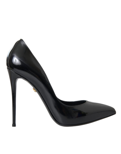 Black Patent Leather High Heels Pumps Shoes