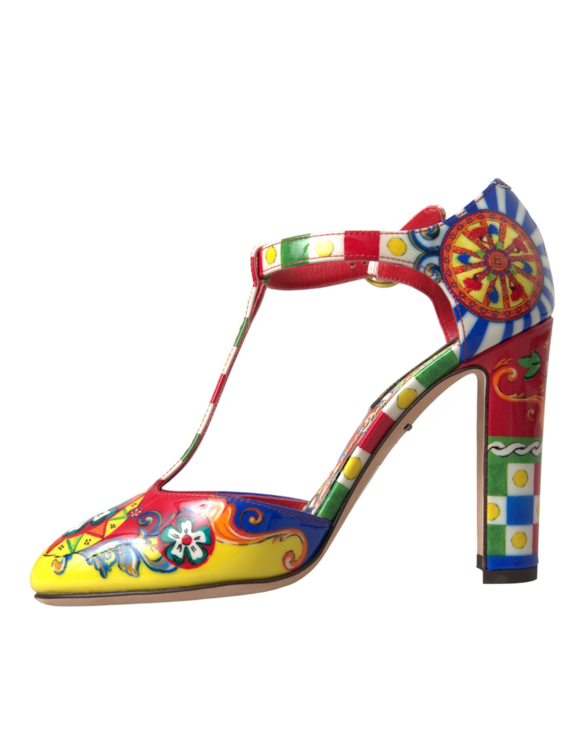 Multicolor Carretto T-strap Sandals Shoes