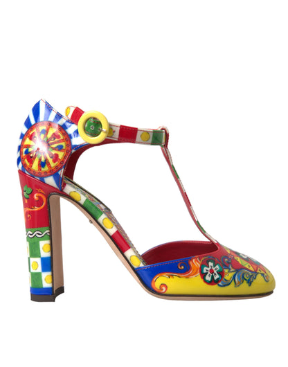 Multicolor Carretto T-strap Sandals Shoes