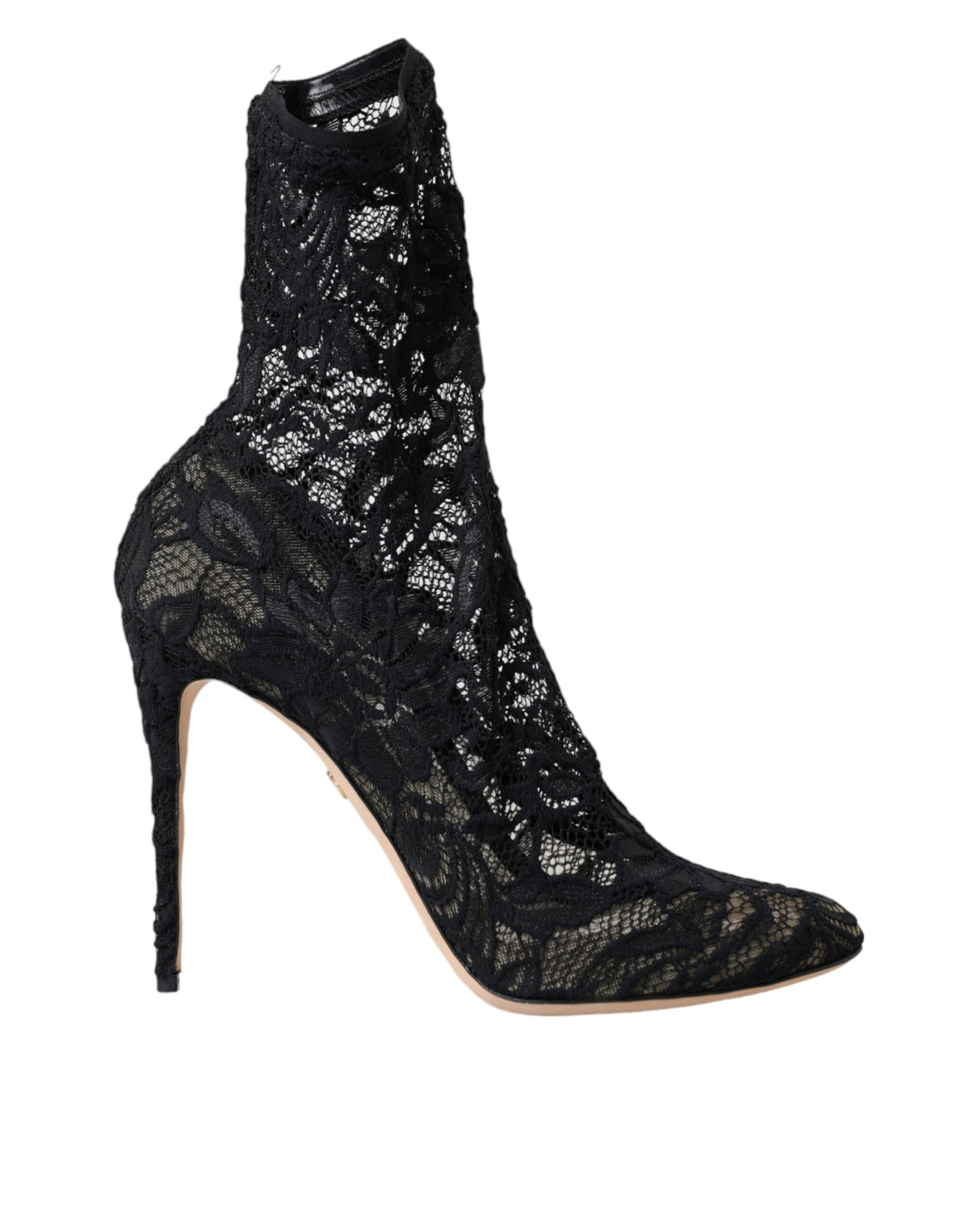 Black Stretch Taormina Lace Boots Shoes