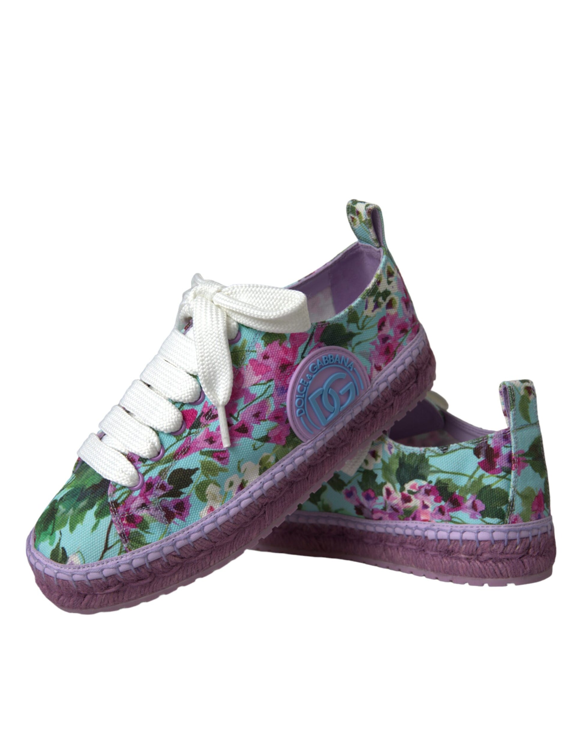 Multicolor Canvas Floral Espadrilles Sneakers Shoes