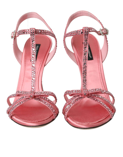 Pink Strass Ankle Strap Heels Sandals Shoes